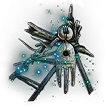 Omen currency item icon from Path of Exile 2 - a blue ritual totem that modifies the next matching currency use